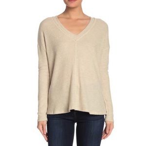 PST by Project Social‎ T V-Neck Thermal Top Cream Small